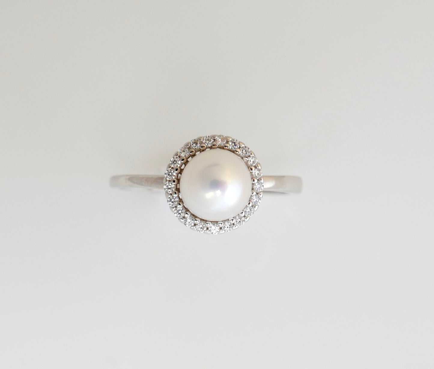 Classic Adjustable Sterling Silver Rings with 7-9mm Freshwater Pearls